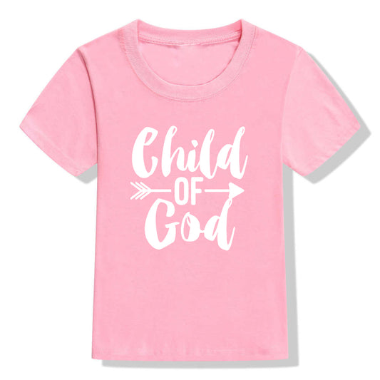 Kids Christian short sleeve shirt by Ancient Energy featuring colorful holiday faith design for children.