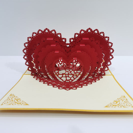 3D Engagement Cards Lovers Wedding Invitation Greeting Cards Laser Cut Valentine's Day Gift Anniversary Card Wholesale - MANDOTOS