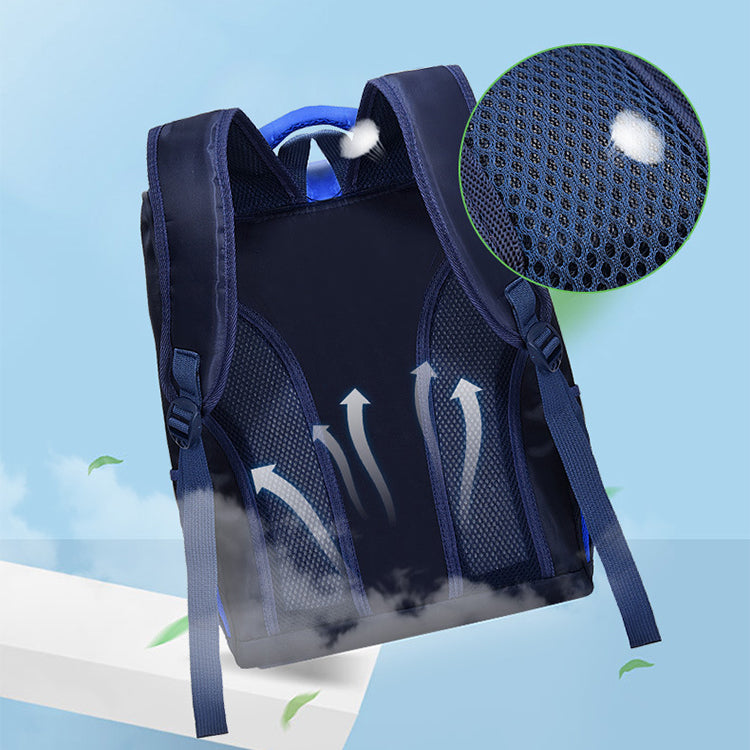 Ancient Energy primary school students backpack for kids aged 6-12, featuring colorful design and adjustable straps.