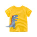 Colorful dinosaur kids T-shirt by Ancient Energy with playful dinosaur print on soft fabric for children.