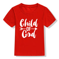 Kids Christian short sleeve holiday faith shirt by Ancient Energy featuring colorful holiday-themed design and faith message.