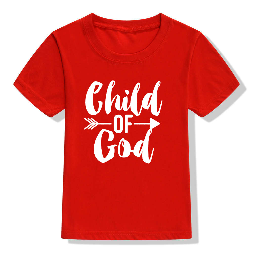 Kids Christian short sleeve holiday faith shirt by Ancient Energy featuring colorful holiday-themed design and faith message.