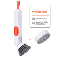 2-in-1 Soap Dispensing Dish Brush with Replacement Heads & No Leak Design