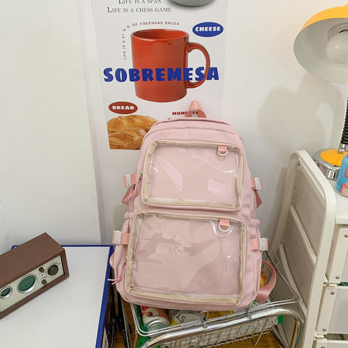 Cute middle and high school students' schoolbag by Ancient Energy, featuring colorful, playful design suitable for students.