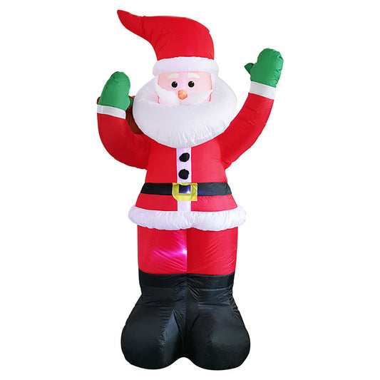 Christmas LED Lights Glowing Santa Tree Snowman Inflatable Doll Outdoor Yard Garden Decor - MANDOTOS