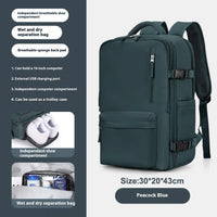Ancient Energy large capacity travel backpack with multiple compartments, black durable school bag for students and travelers.