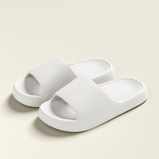 Solid Thick-soled Home Slippers Summer Non-slip Floor Bathroom Slipper For Women Men's House Shoes - MANDOTOS