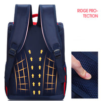 Ancient Energy primary school students backpack for kids aged 6-12, featuring colorful design and adjustable straps.