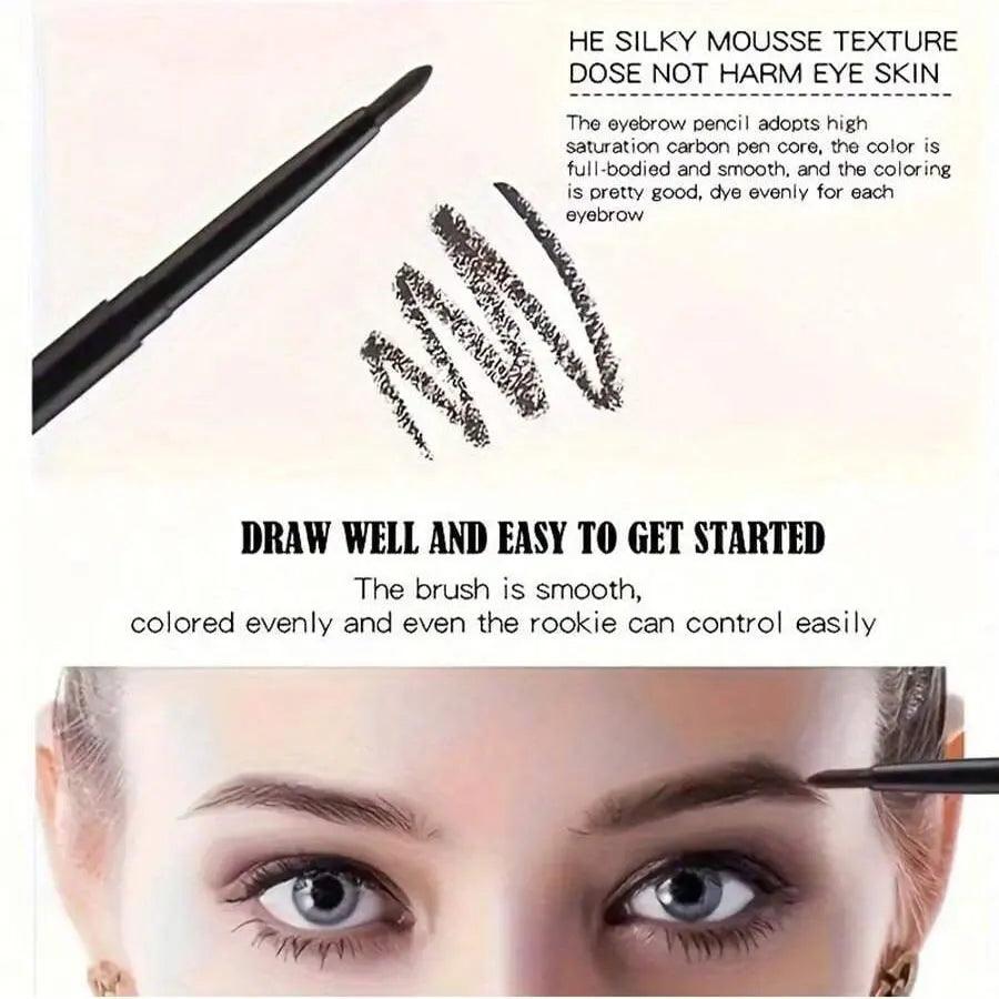 3pcs Waterproof Black Eyeliner Pencils-Smudge-Proof, Long-Lasting &Beginner-Friendly Eye Makeup - MANDOTOS