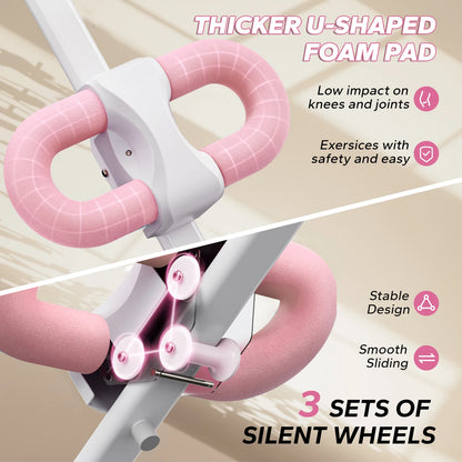 MERACH Ab Machine Adjustable Trainer Workout Foldable Knee Protection Abdominal Exercise Machine Core Ab Exercise System Trainer - MANDOTOS