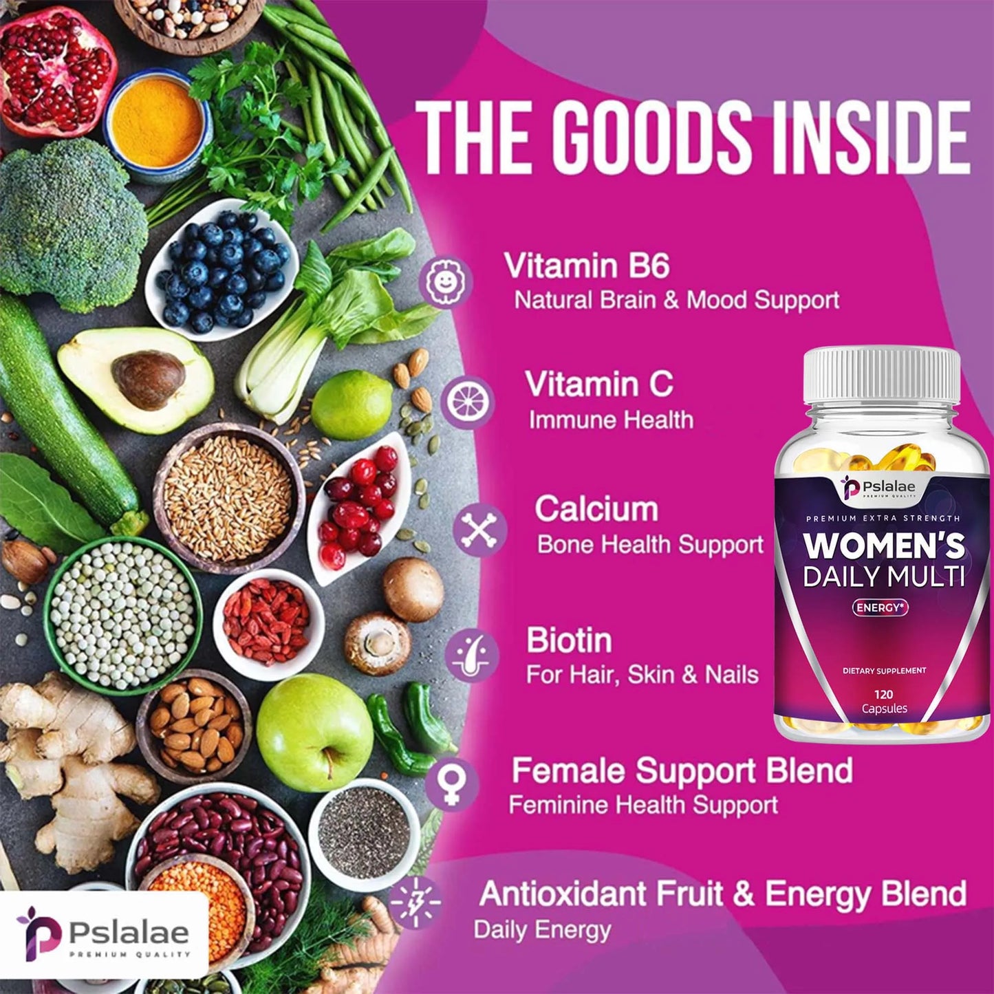 Women's Daily Multi Capsules - Daily Multivitamin To Support Energy and Immune Health - 120 Capsules