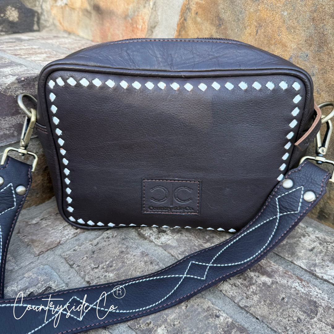 Boot Stitch Leather Purse and Wallet BUNDLE