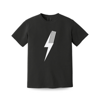 Classic Spark Black Tee - Custom Made Comfort Colors - 100% Ringspun Cotton - Retro Basic Style - MANDOTOST-Shirt