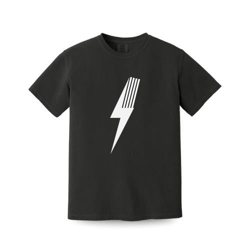 Classic Spark Black Tee - Custom Made Comfort Colors - 100% Ringspun Cotton - Retro Basic Style - MANDOTOST-Shirt