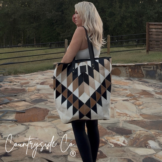 Cora Cowhide Weekender Travel Bag