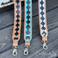 Wild West Leather Checkered Purse Strap