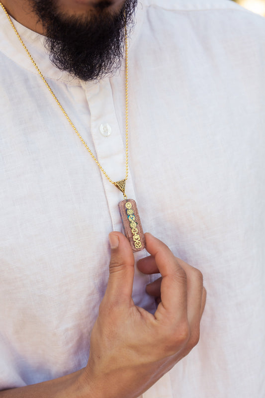 7 chakra Orgone Copper Pendant with Chain (Ships from USA!)