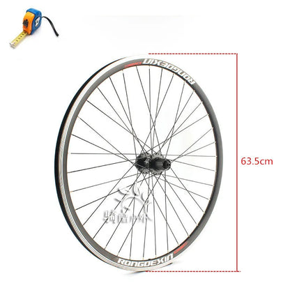 Cruiser Tour Bike Wheelset, Double Deck Rim, Front Wheel Disc, V Brake, Rear Back Wheels, Cassette and Screwed Hub, 36H, 700C