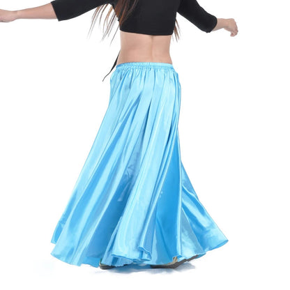 Shining Satin Long Spanish Skirt Swing Dancing Skirt Belly Dance skirt Sun Skirt 14 Colors Available VL-310 - MANDOTOS