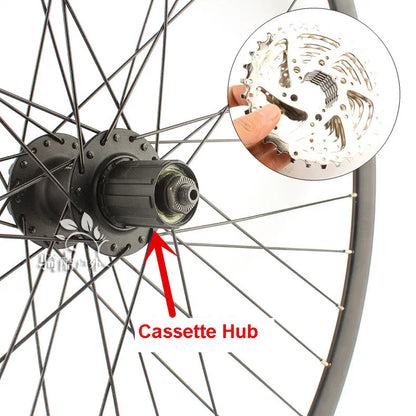 Cruiser Tour Bike Wheelset, Double Deck Rim, Front Wheel Disc, V Brake, Rear Back Wheels, Cassette and Screwed Hub, 36H, 700C