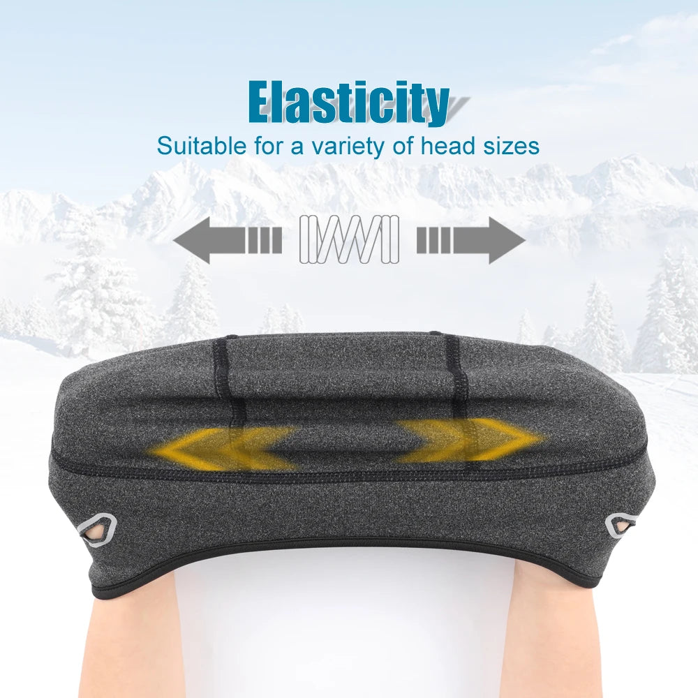 Winter Thermal Hats Fleece Beanies Ear Warmer Outdoor Sports Ski Snowboard Running Cycling Bike Soft Stretchy Cap Headwear Men