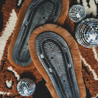 Cozy Fuzzy Slide Sandals with Western Buckle Details - Perfect for Black Friday & Vegas! -