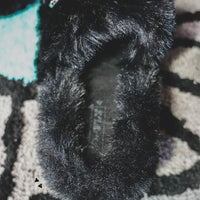 Cozy Fuzzy Slide Sandals with Western Buckle Details - Perfect for Black Friday & Vegas! -