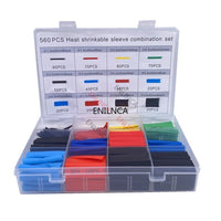 127-750pcs Heat-shrink Tubing Thermoresistant Tube Heat Shrink Wrapping Kit Electrical Connection Wire Cable Insulation Sleeving - MANDOTOS