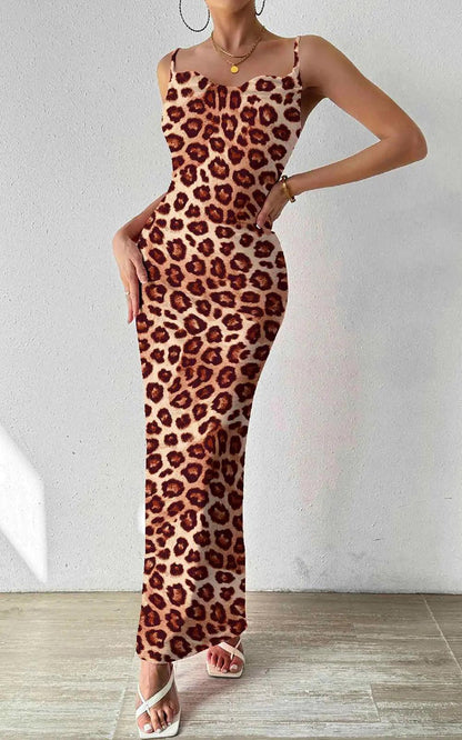 PRETTYGARDEN 2024 Backless Leopard Maxi Dress - MANDOTOS