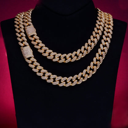 Gold Shine Iced Cuban Chain - MANDOTOS