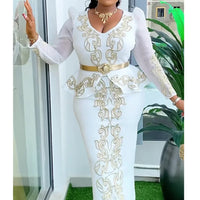 2025 Elegant African Dresses for Women New Africa Clothing Plus Size Wedding Party Long Dress Dashiki Ankara Outfits Robe