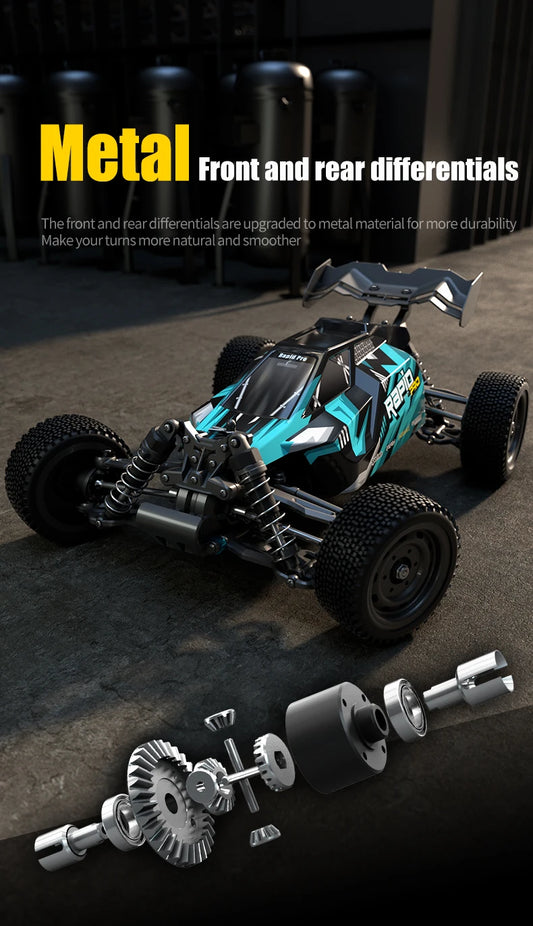 Teeggi 16101 /16102 PRO 1:16 High Speed RC Car With LED Light Drift 70KM/H 4WD RC Off-Road Car Monster Truck Toy For Kid Gifts - MANDOTOS