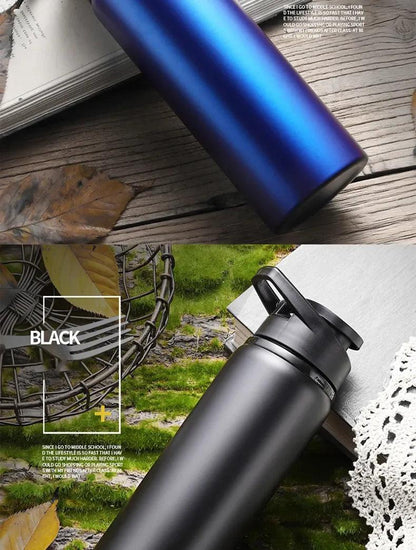 Portable Water Bottle Bicycle Riding Drinking Water Bottle Outdoor Sport Travel Mug Metal Stainless Steel Bottle MANDOTOS