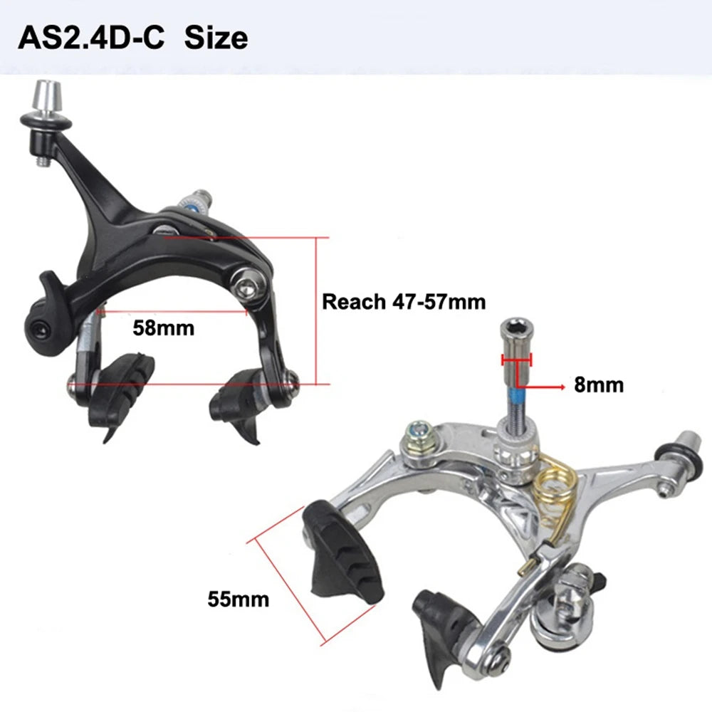 2022New  Road Bike Dual Pivot Calipers Bicycle Brake Racing Aluminum Side Pull Caliper Front Rear Bicycle parts