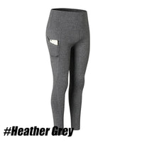 1PC Plus Size Pocket Yoga Pants Women Solid Fitness Sports Leggings High Waist Elastic Gym Tights Female Running Trousers XXXL