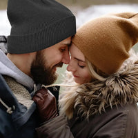 Unisex Satin Lined Beanie Hat For Women Winter Silk Lining Slouchy Warm Cuffed Skullies 2Layer Hair Cover Sleep Cap