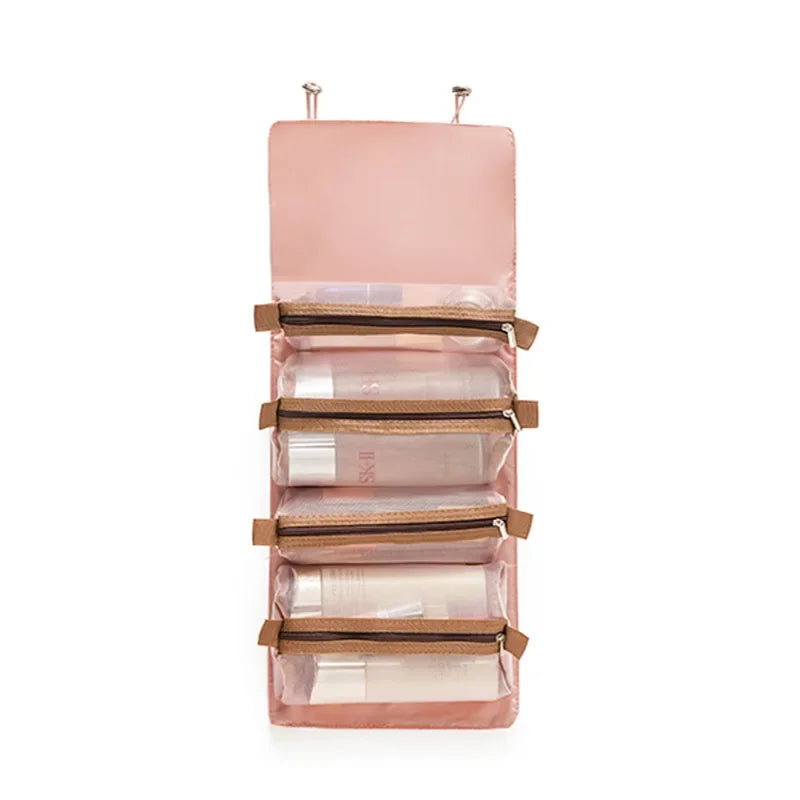 Detachable Cosmetic Bag Portable Large Capacity 4 in 1 Makeup Bags Portable Folding Travel Cosmetics Storage Toiletry Bag - MANDOTOS