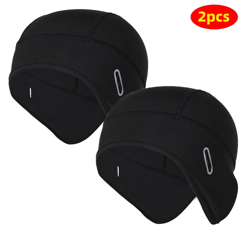 Winter Thermal Hats Fleece Beanies Ear Warmer Outdoor Sports Ski Snowboard Running Cycling Bike Soft Stretchy Cap Headwear Men