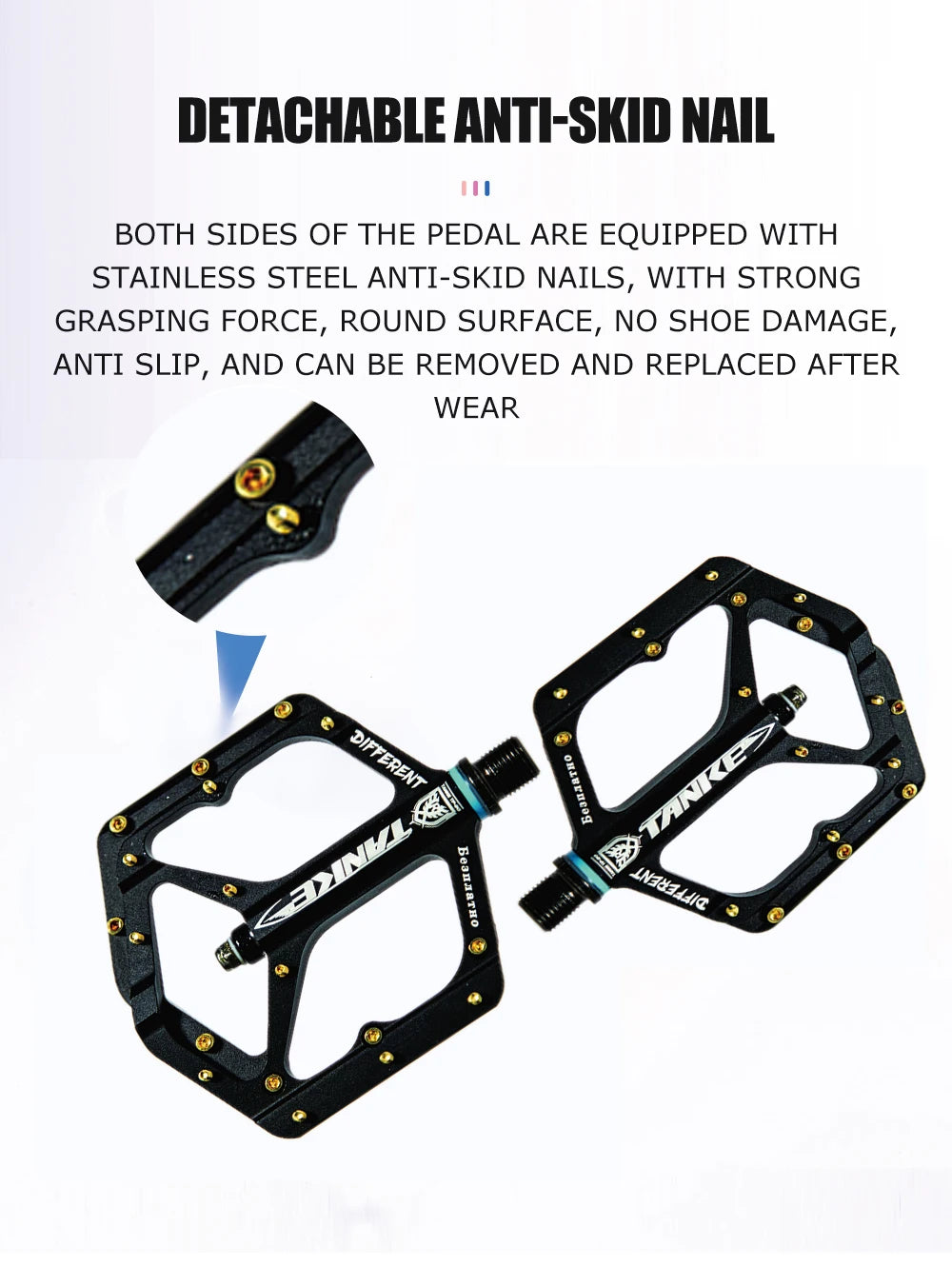 TANKE TP-50 Pedals Sepeda MTB Aluminum Alloy Non-slip Bicycle Pedal Bicycle Pedal Bicycle pedal