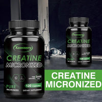 Creatine Monohydrate Capsules - Boosts Energy Levels, Builds Muscle Mass and Promotes Muscle Recovery - 120 Capsules