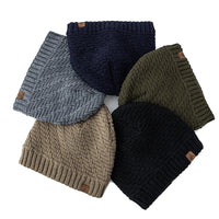 Unisex Peak Labal Winter Hats Fashion Knitted Hats For Men And Women Beanie Cap Outdoor Plush Fur Lined Warm Sports Hats