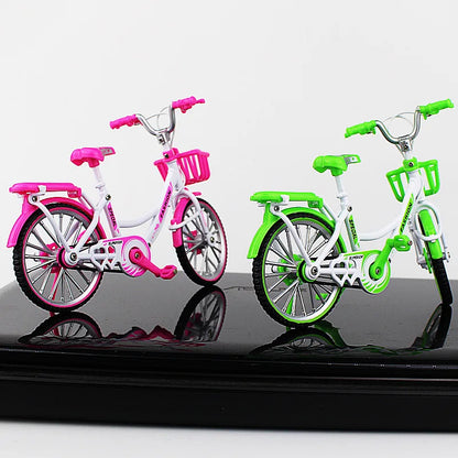 Creative Alloy Bicycle Model Ornament Mini Metal Bike Toy Collectible