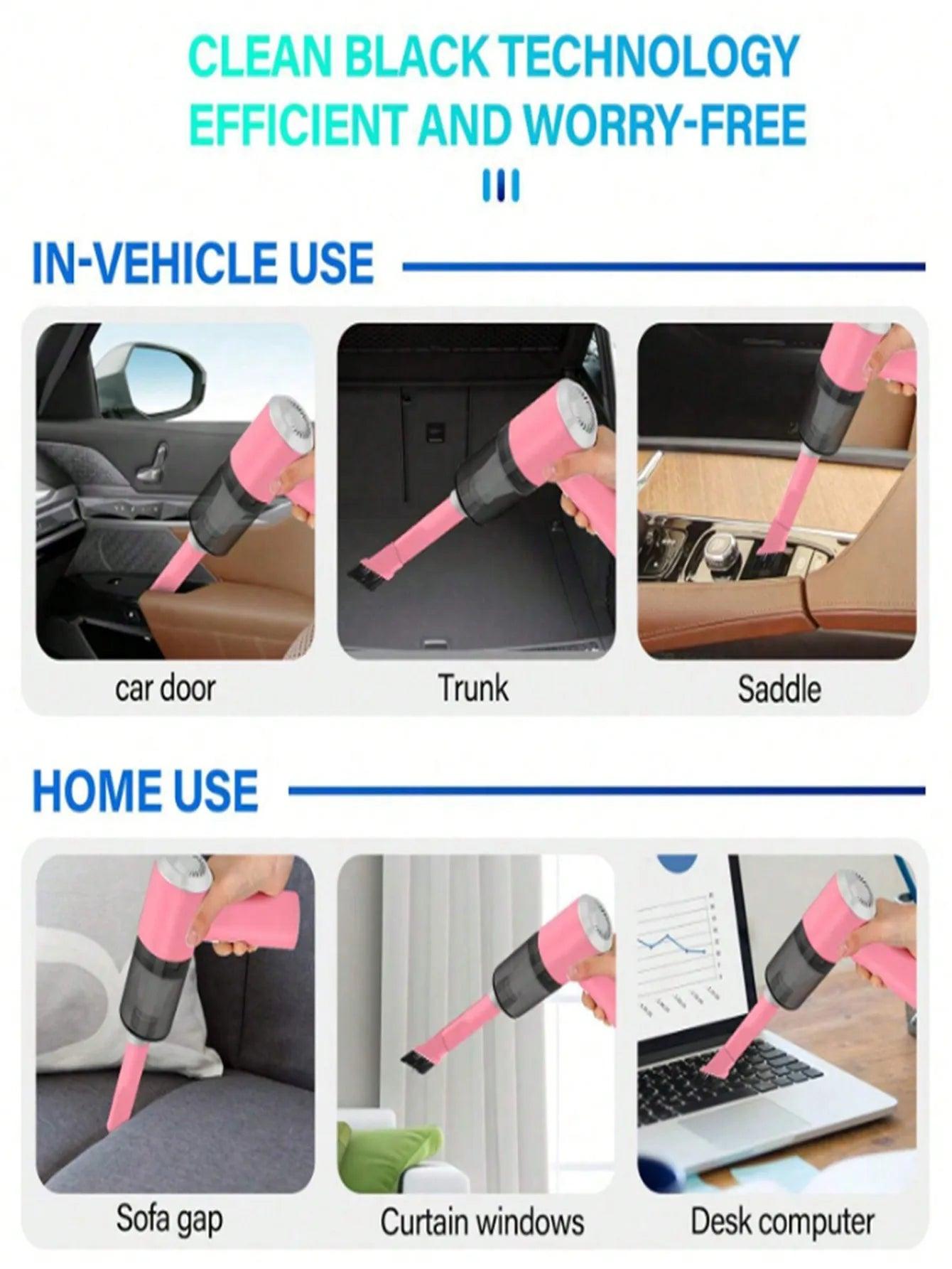 3 In 1 Integrated Suction And Blowing Vacuum Cleaner USB Charging Small Car Household Vacuum Cleaner - MANDOTOS