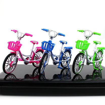 Creative Alloy Bicycle Model Ornament Mini Metal Bike Toy Collectible