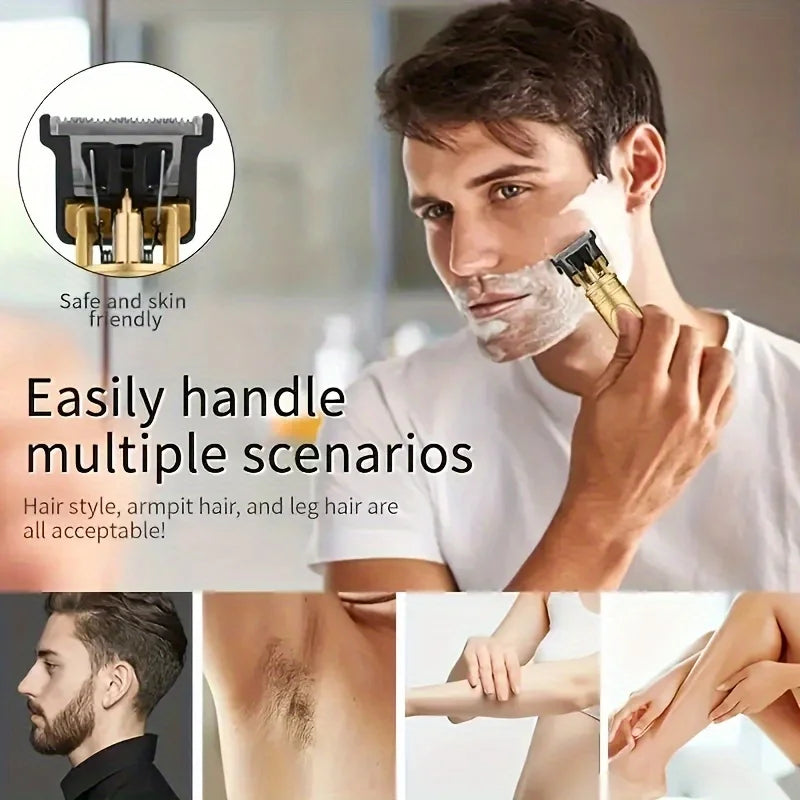 High-Power Electric Clippers Designed for Barbershops, Ideal for Shaving And Trimming with USB Charging. - MANDOTOS
