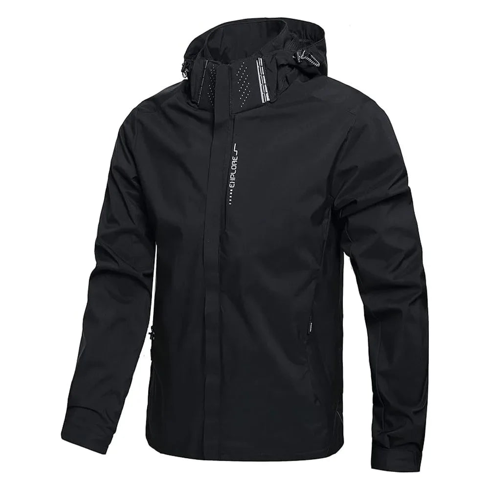 Men's Outdoor Waterproof Raincoat Lightweight Cycling Coat with Hood Streetwear Hiking Windproof Jacket Climbing Outdoor Jackets