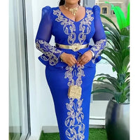 2025 Elegant African Dresses for Women New Africa Clothing Plus Size Wedding Party Long Dress Dashiki Ankara Outfits Robe