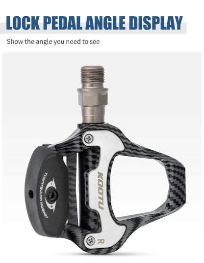 Road Bike Clipless Pedals Carbon Clip-On Pedals With Sealed Bearings Works With KEO And Shimano SPD System Locking Pedals