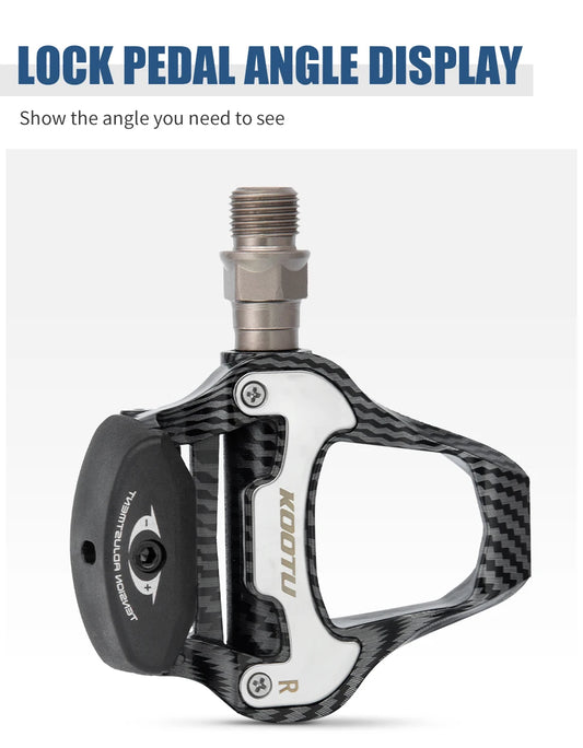 Road Bike Clipless Pedals Carbon Clip-On Pedals With Sealed Bearings Works With KEO And Shimano SPD System Locking Pedals