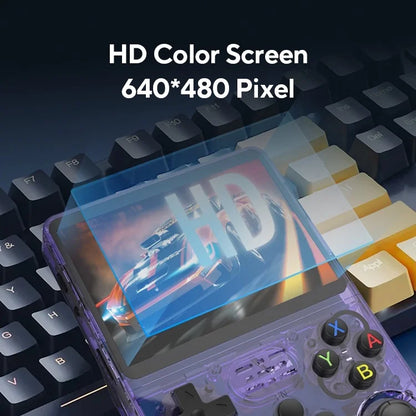 Open Source R36S Retro Handheld Video Game Console Linux System 3.5 Inch IPS Screen Portable Pocket Video Player R35S 64GB Games - MANDOTOS